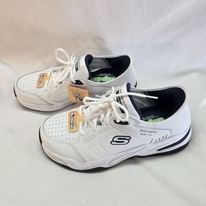 Skechers Relaxed Fit Durham Delck Men's 10 White Lifestyle Sneakers Shoes New